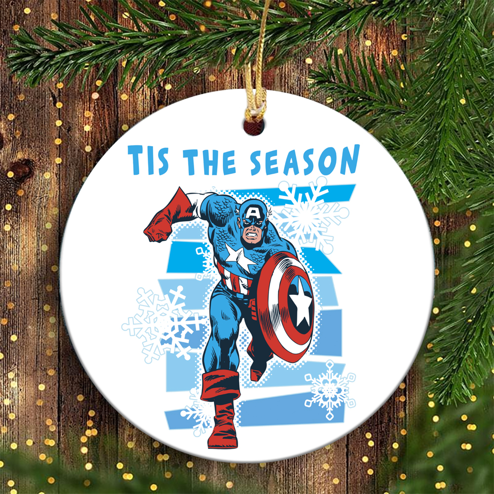 Marvel Captain America Tis The Season Christmas Marvel Ornaments