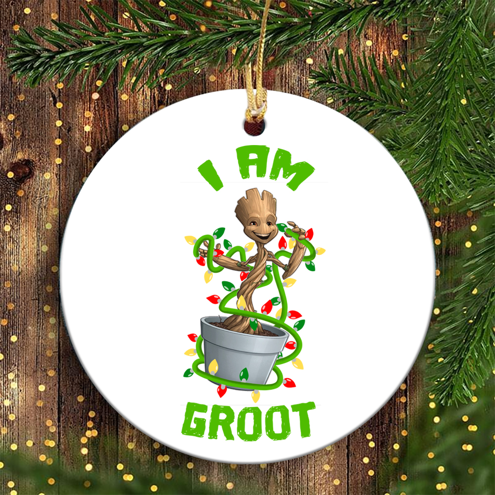 Marvel Christmas I Am Groot Cartoon Marvel Christmas Ornaments