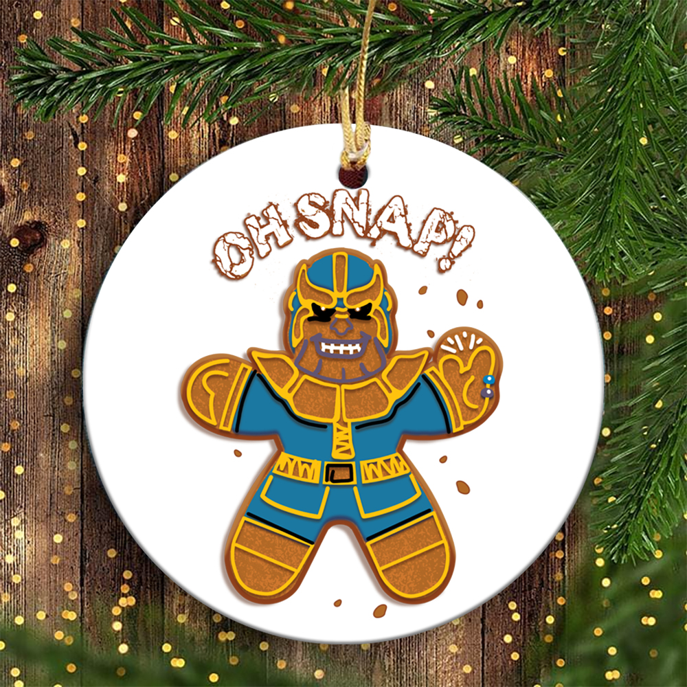 Marvel Christmas Thanos Gingerbread Oh Snap Marvel Christmas Ornaments