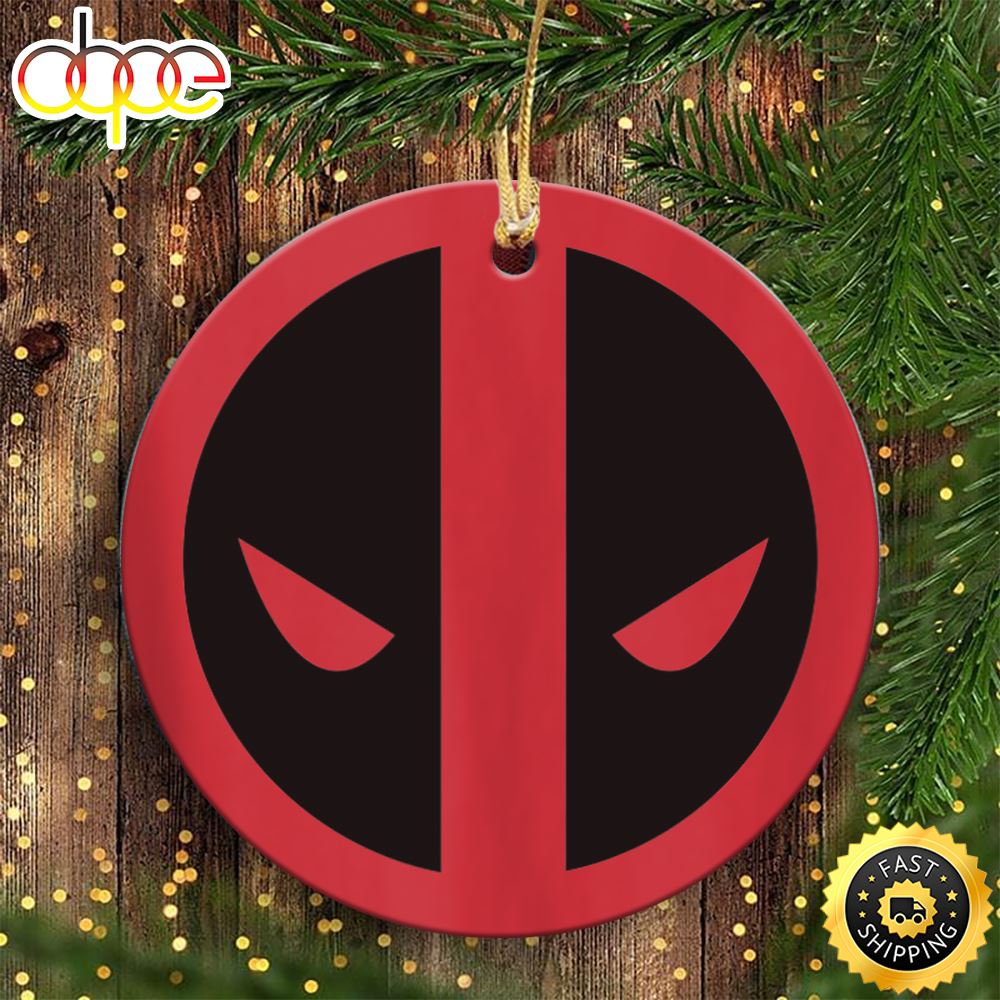 Marvel Deadpool Simple Logo Marvel Christmas Ornaments