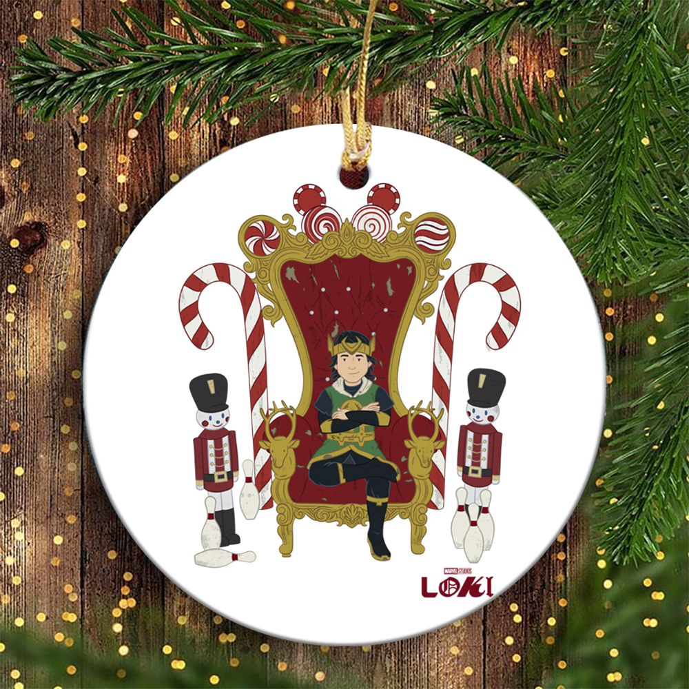 Marvel Loki Kid Loki On The Christmas Throne Marvel Ornaments