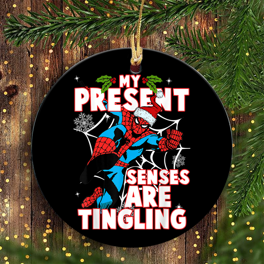 Marvel Spider Man Present Senses Tingling Marvel Christmas Ornaments