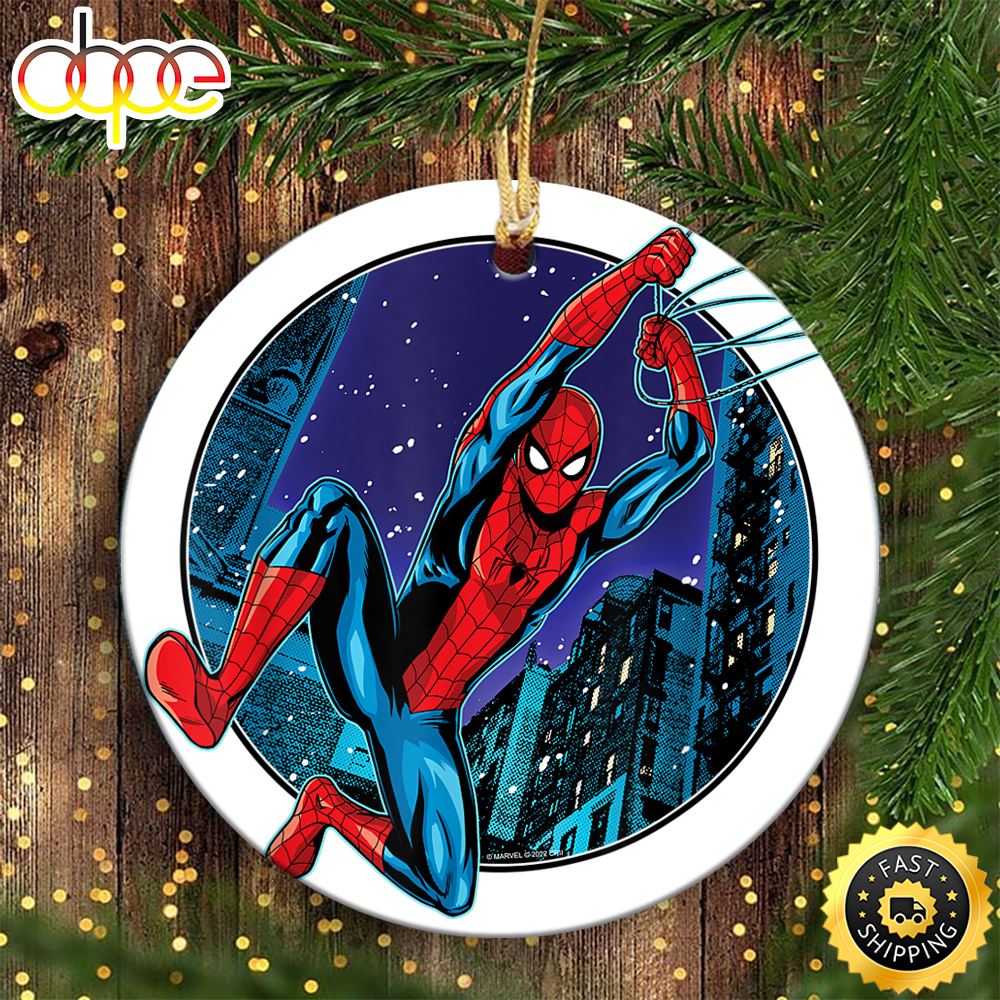Marvel Spider Man No Way Home City Swing Marvel Christmas Ornaments