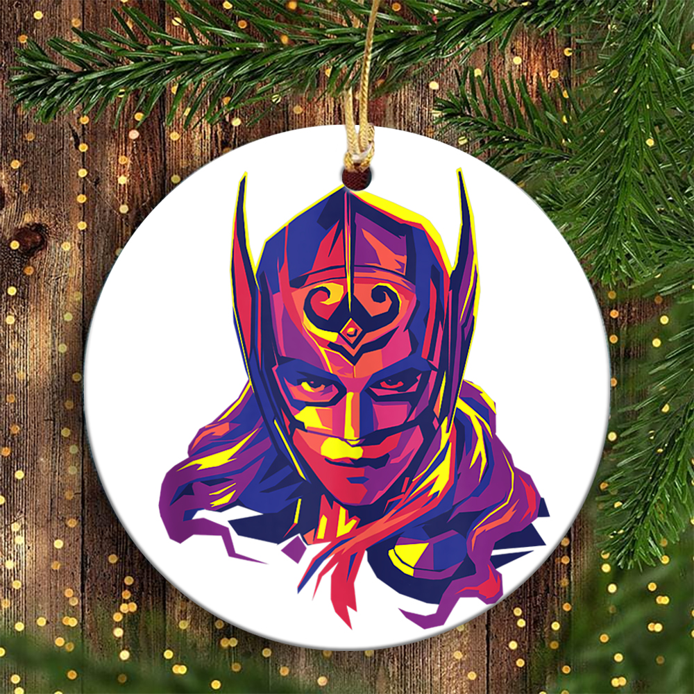 Marvel Thor Love And Thunder Jane Foster Big Face Color Pop Marvel Christmas Ornaments