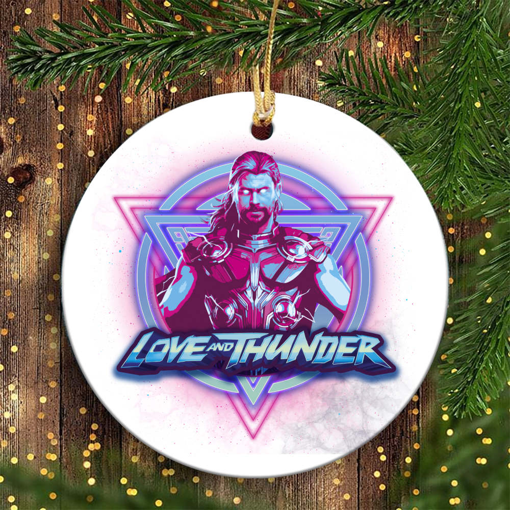 Marvel Thor Love And Thunder Thor Cosmic Badge Marvel Christmas Ornaments