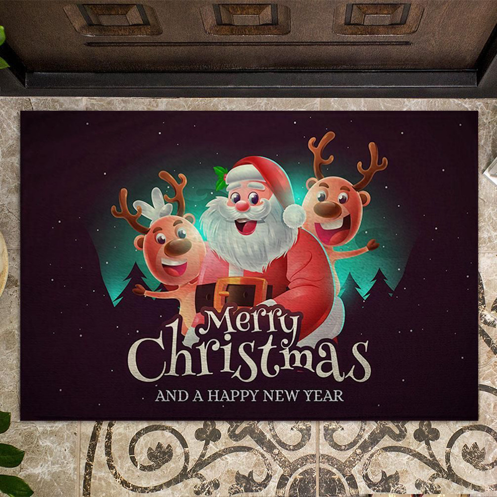 Merry Christmas And Happy A New Year Christmas Doormat