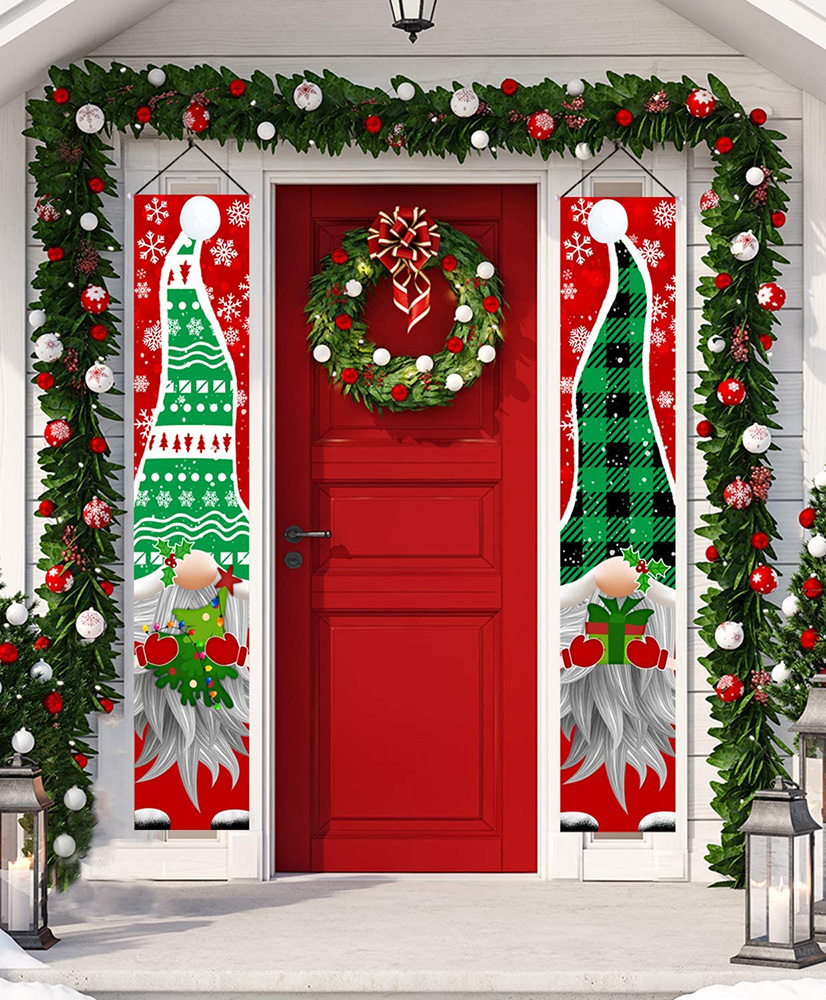 Merry Christmas Santa Claus Decor Christmas Door Banner