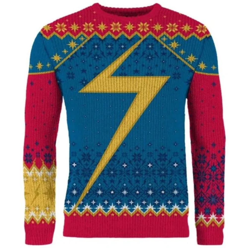 Ms. Marvel Festively Cosmic Christmas Sweater
