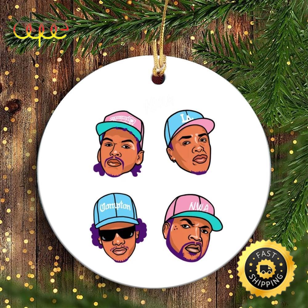 N.W.A California Love Rapper 90s Hip Hop Christmas Ornament 1