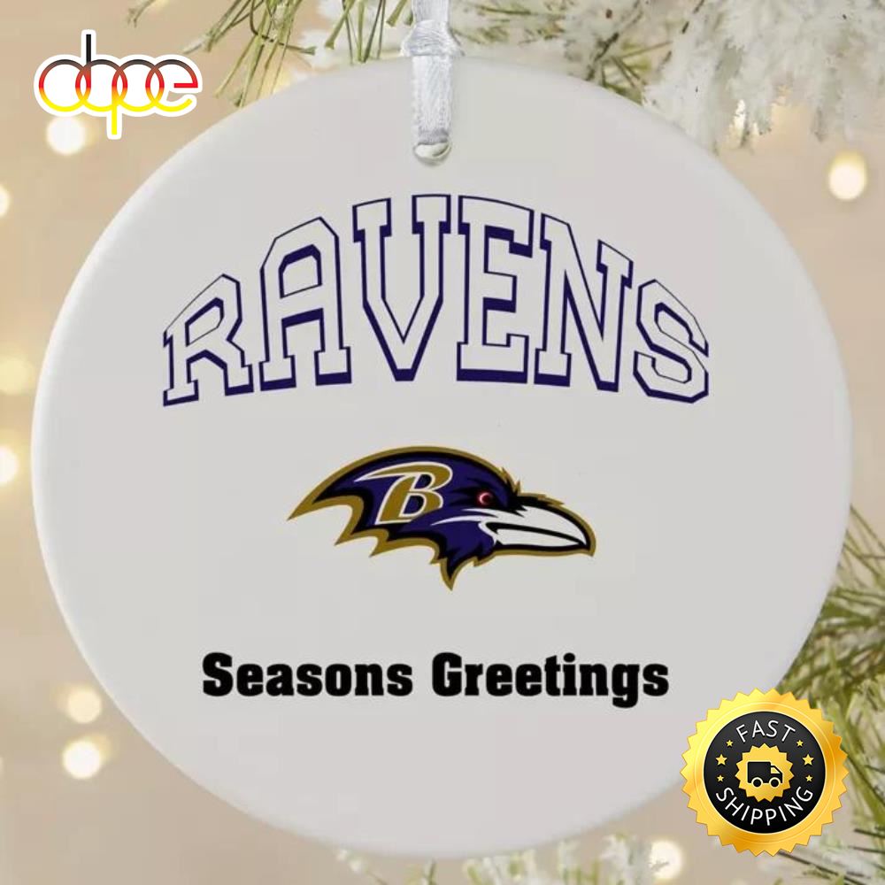 NFL Baltimore Ravens Personalized NFL Football Ornaments