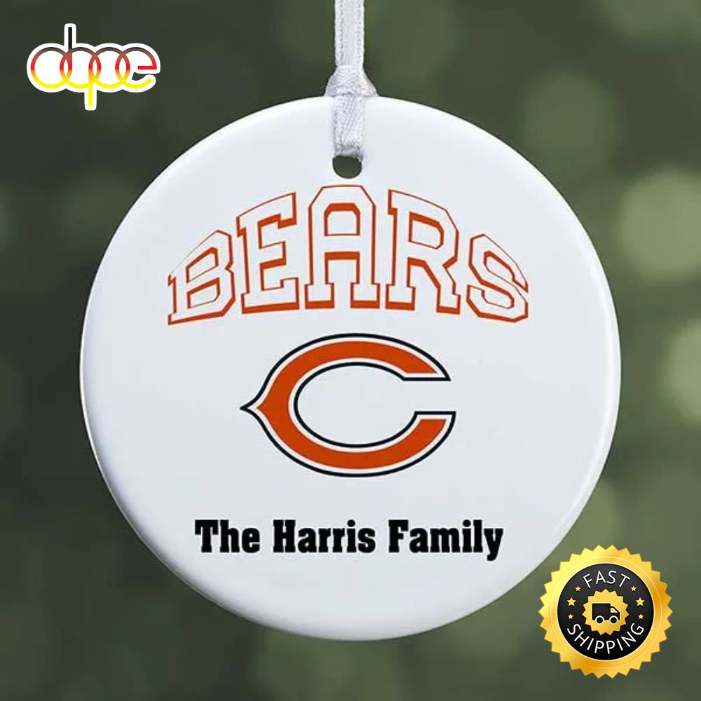 NFL Chicago Bears Personalized NFL Football Ornaments