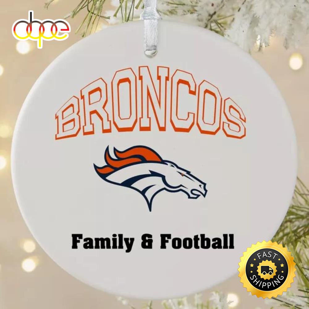 NFL Denver Broncos Family Football Family Football NFL Football Ornaments