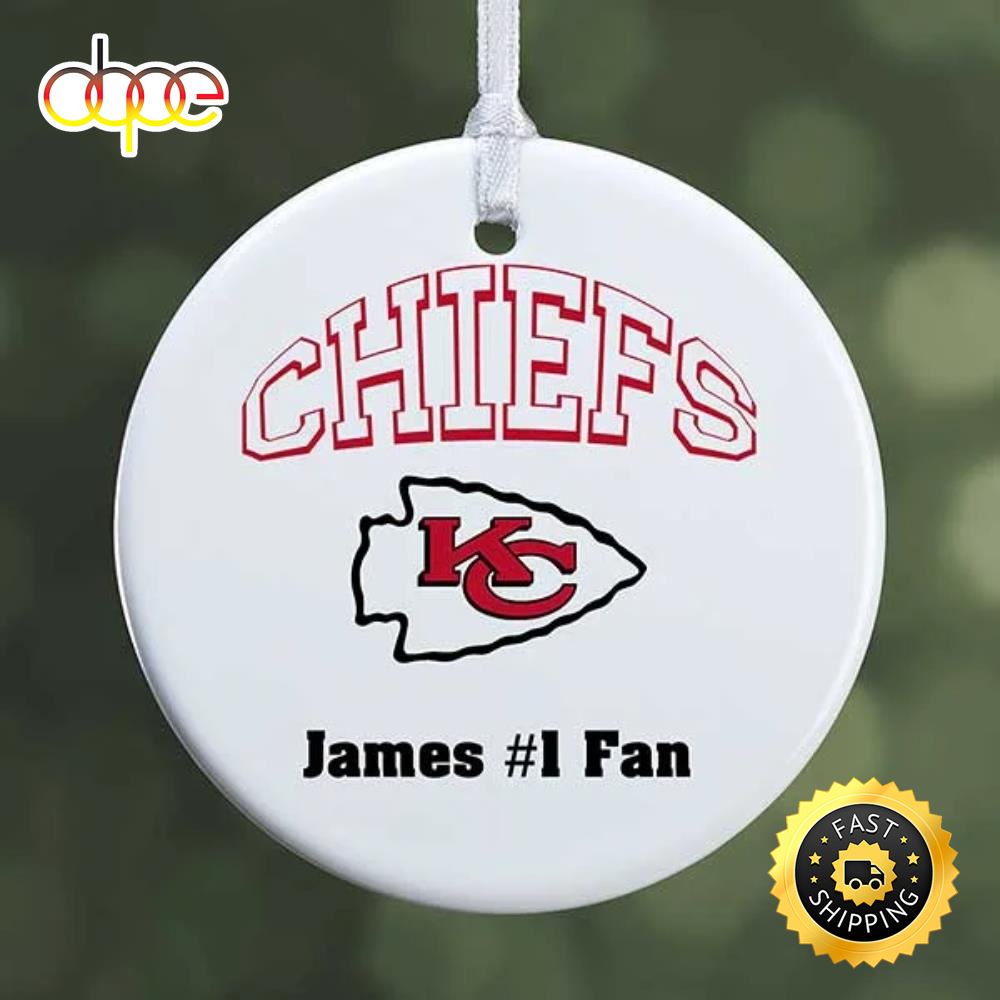 NFL Kansas City Chiefs Personalized NFL Football Ornaments