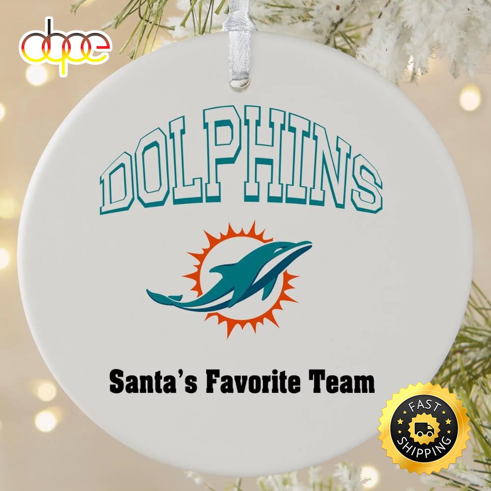 NFL Miami Dolphins Personalized NFL Football Ornaments