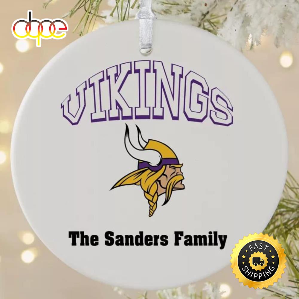 NFL Minnesota Vikings Personalized NFL Football Ornaments
