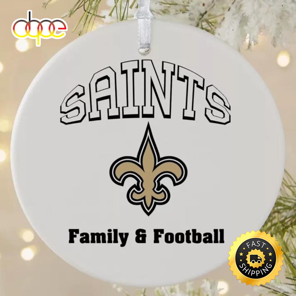 NFL New Orleans Saints Family Football Family Football NFL Football Ornaments