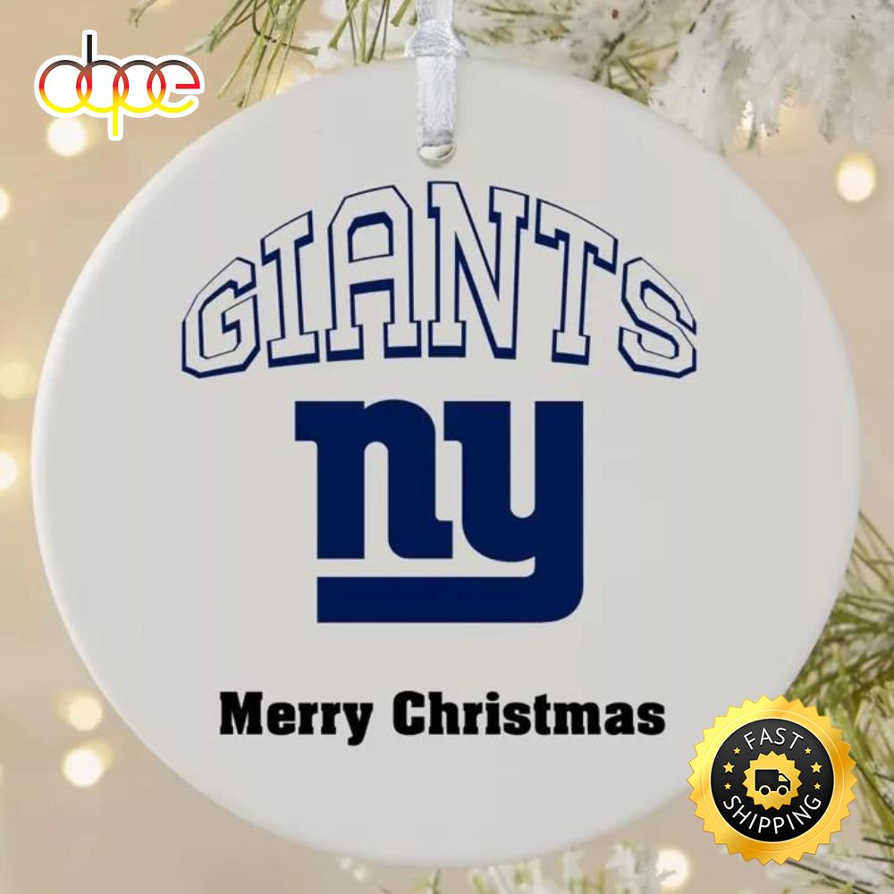 NFL New York Giants Merry Christmas NFL Football Ornaments