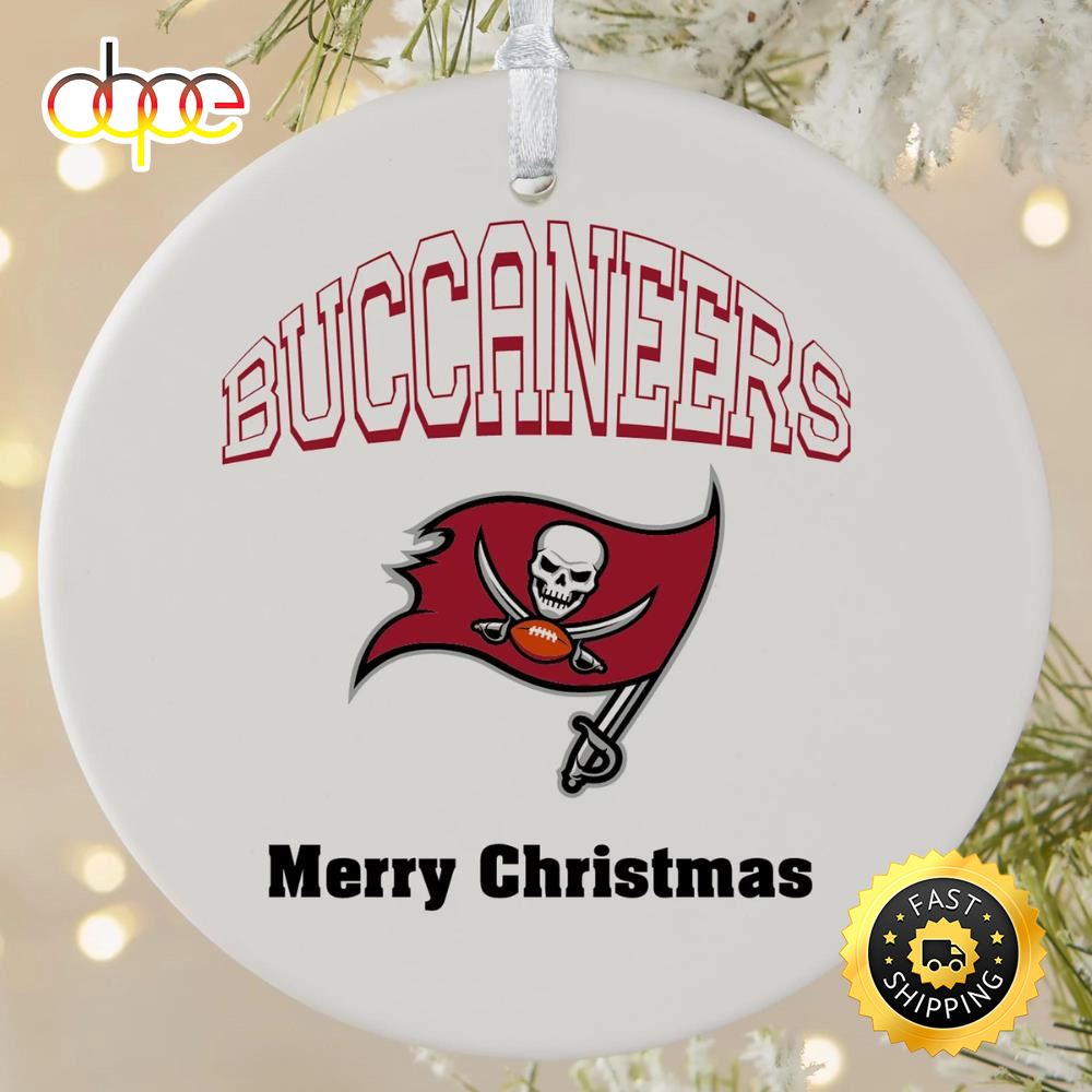 NFL Tampa Bay Buccaneers Merry Christmas NFL Football Ornaments