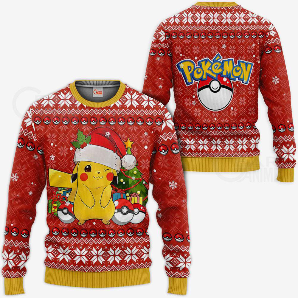 Pikachu Ugly Christmas 2022 Pokemon Anime Xmas Gift Sweater