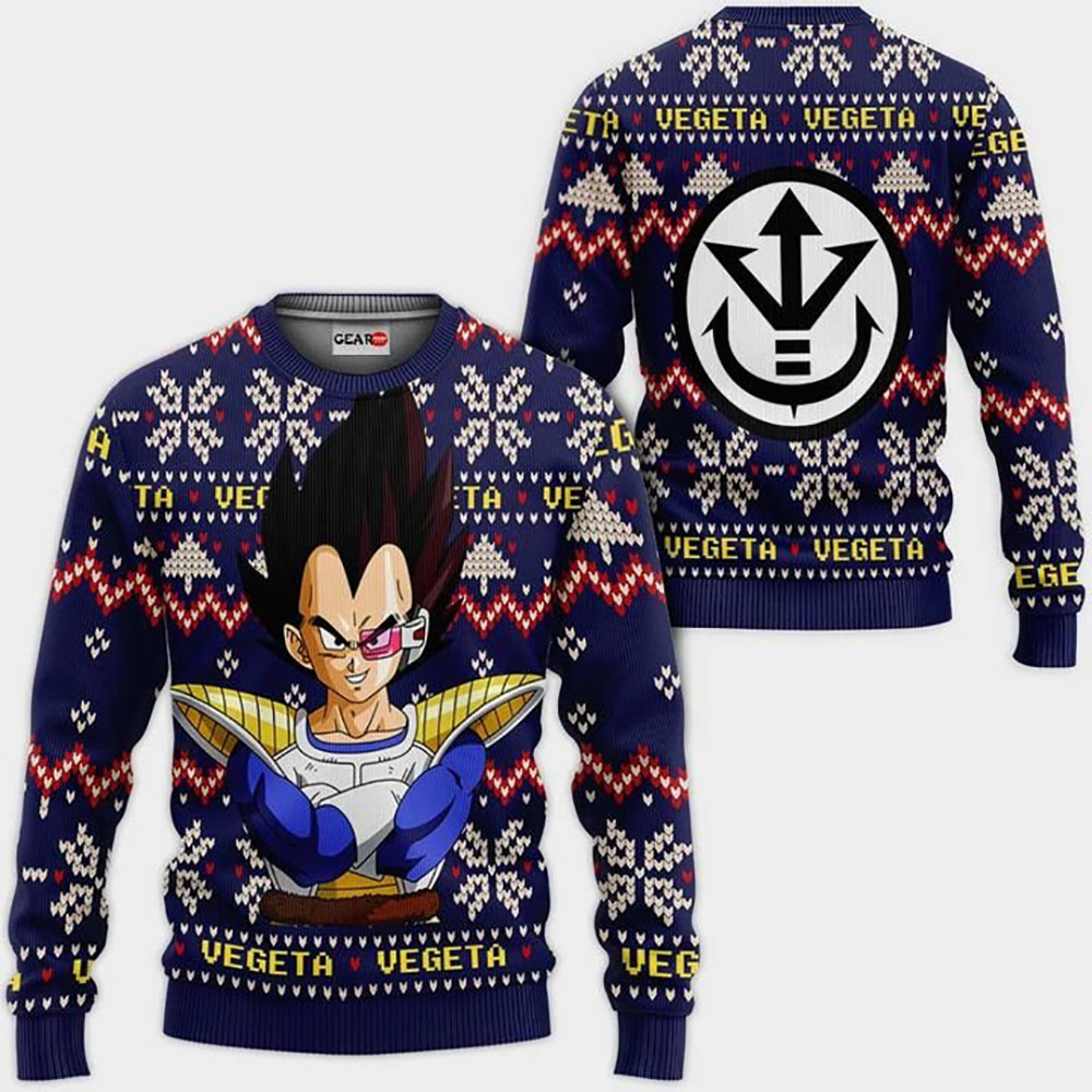 Prince Vegeta Ugly Christmas Dragon Ball Sweater