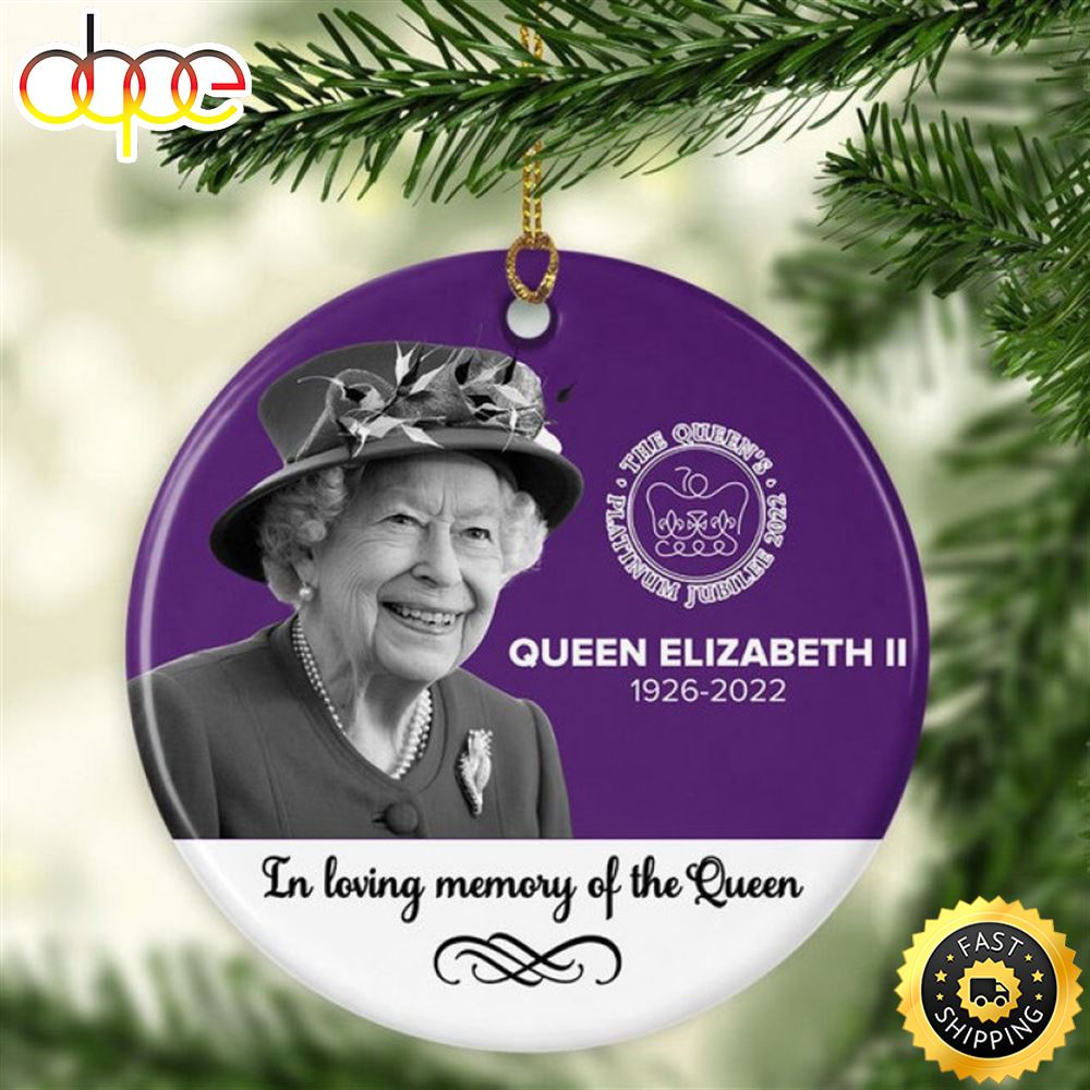 Queen Elizabeth II Memorial Christmas Queen Elizabeth Ornament