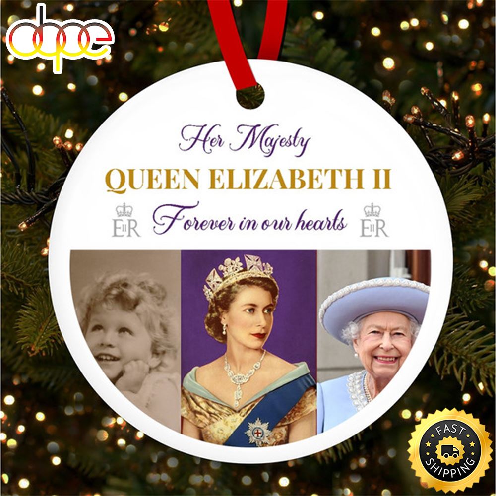 Queen Elizabeth Memorial Philip Queen Elizabeth Christmas Tree Ornament