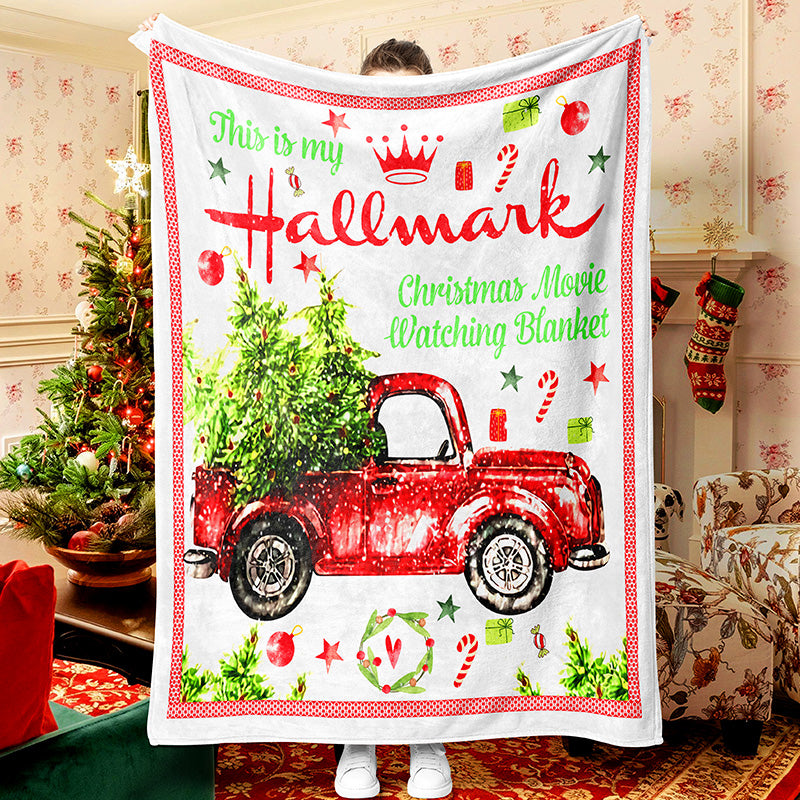 Red Truck Christmas Tree Hallmark Christmas Blanket Hallmark Blanket