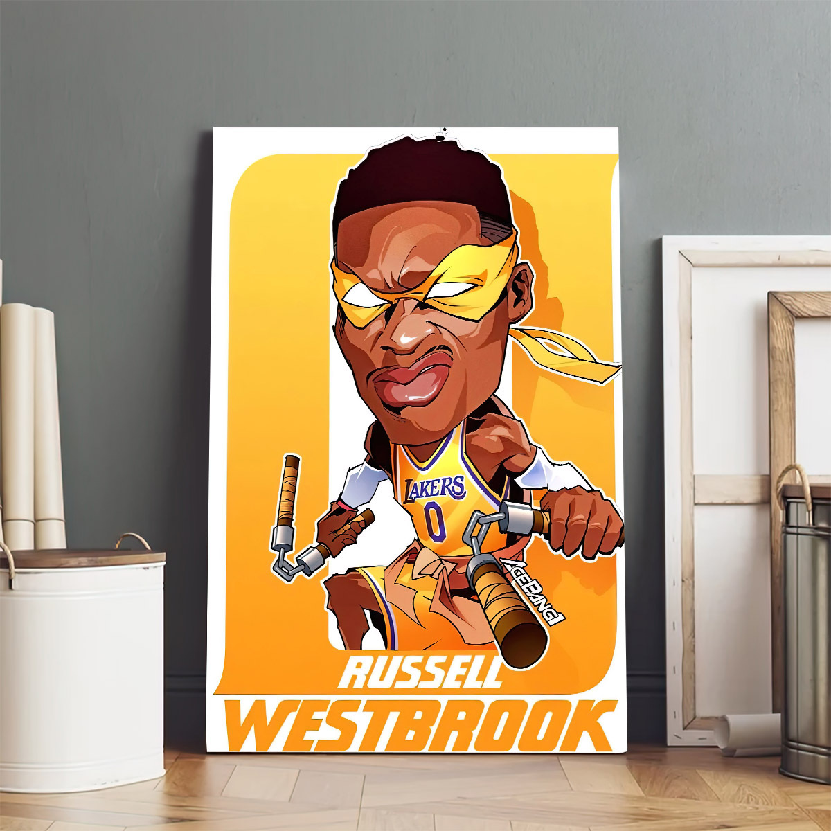 Russell Westbrook Amazing Art Lakers Poster Canvas