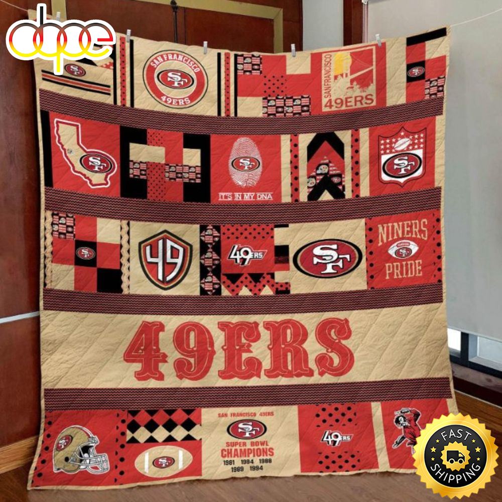 San Francisco 49ers Niners Pride Football Christmas Blanket
