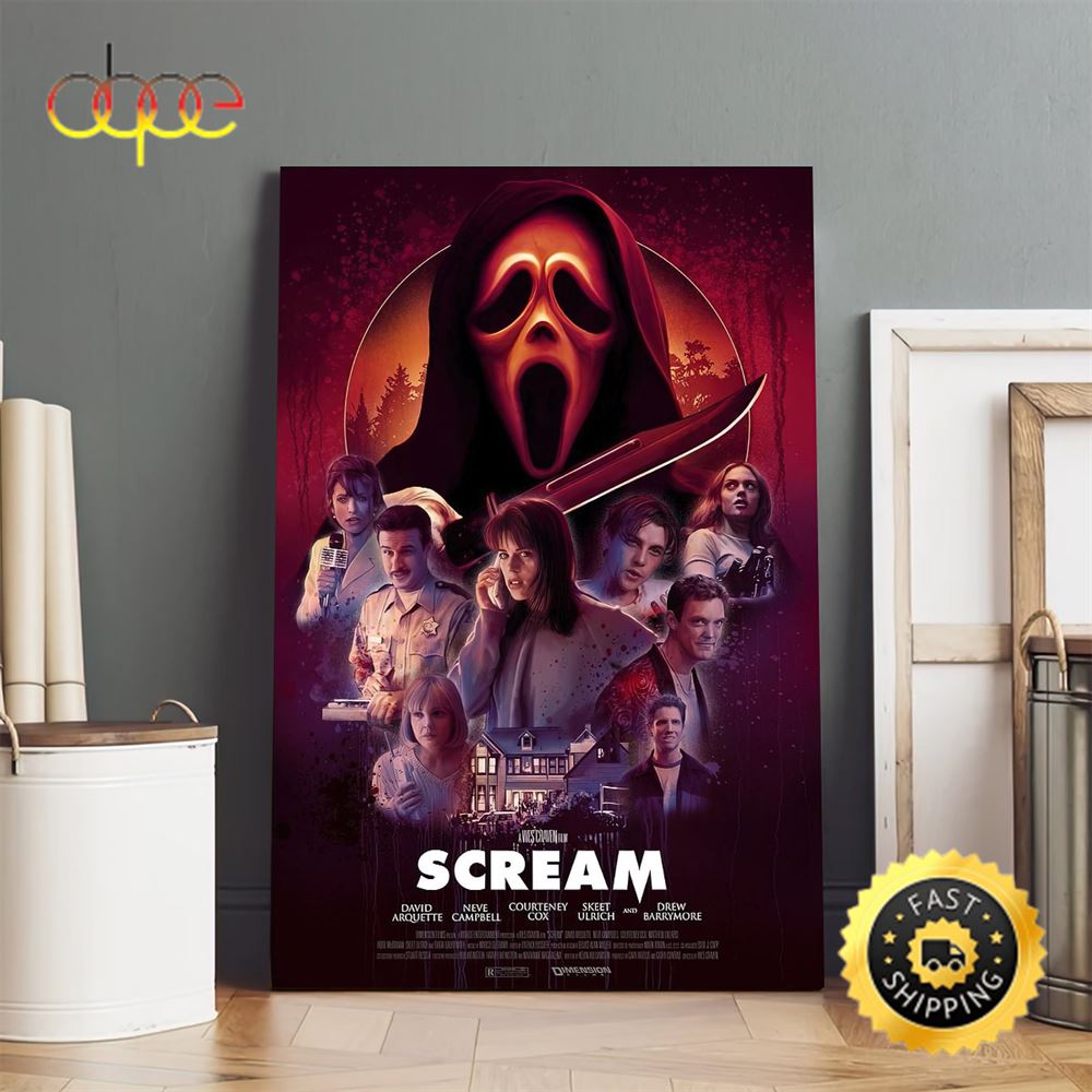 Scream 6 Movie 2023 Print Scream 6 Horror Movie Poster Canvas