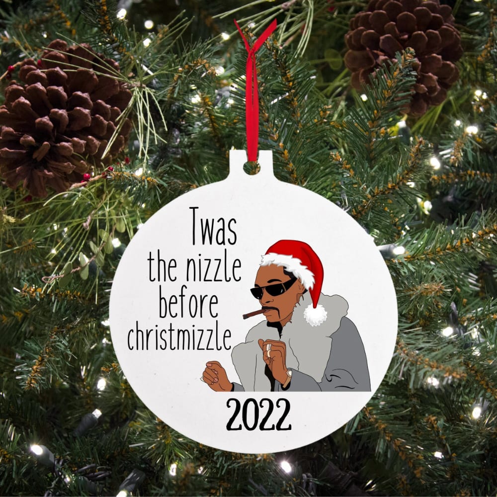 Snoop Dogg Twas The Nizzle Before Hiphop Christmas Ornament