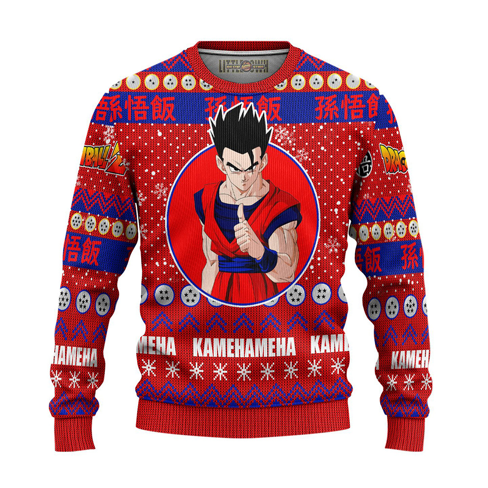 Son Gohan Ugly Christmas Dragon Ball Z Xmas Sweater
