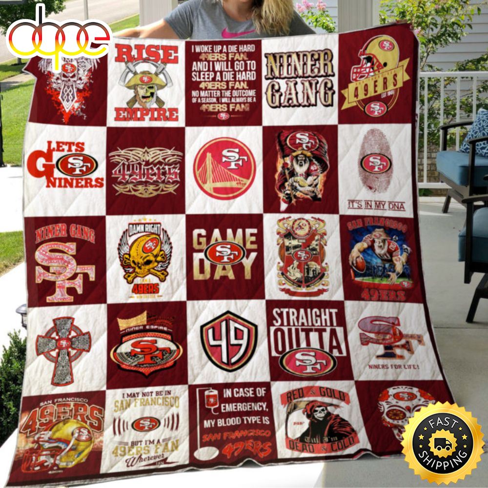 Straight Outta San Francisco 49ers Football Christmas Blanket