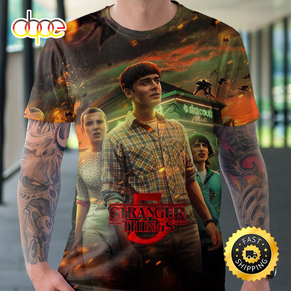 Stranger Things Season 5 2024 Hawkins Will Fall Shirt All Over Print –