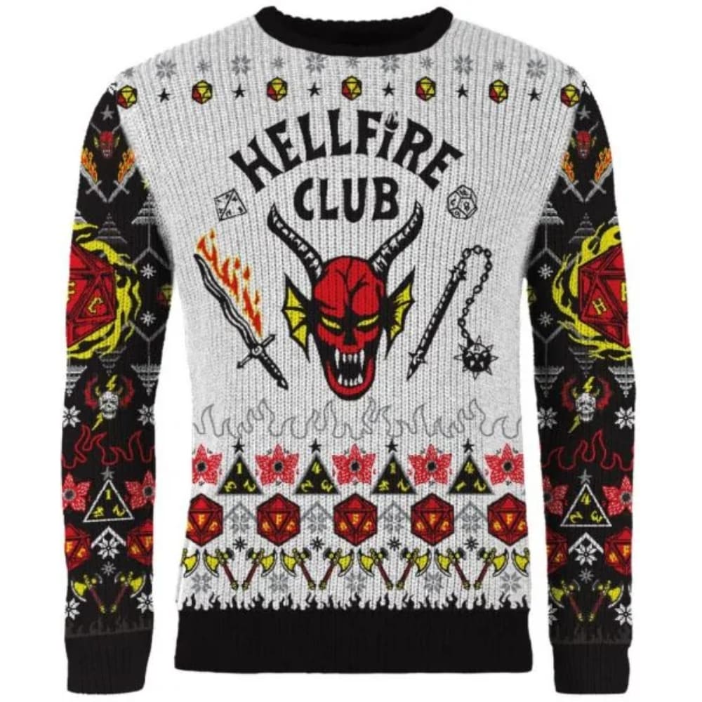 Stranger Things Hellfire Club Christmas Sweater – Musicdope80s.com