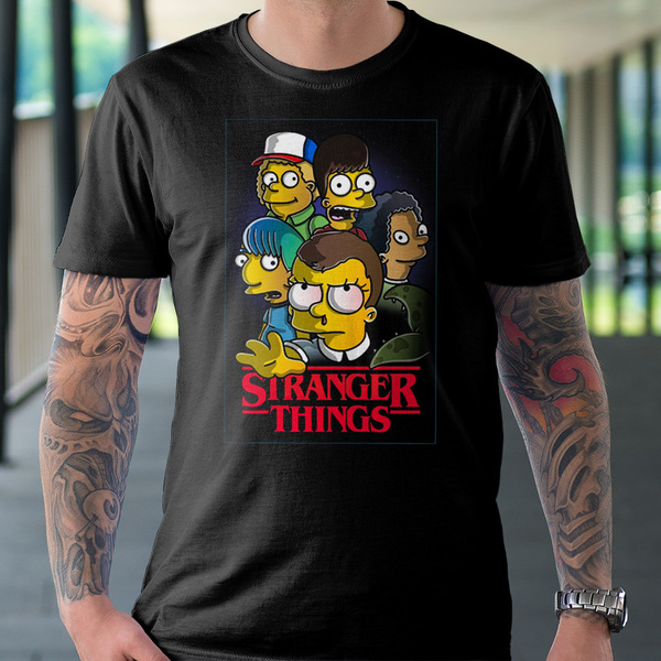 Stranger Things The Simpsons Family Portrait Vintage 1989 Unisex T Shirt