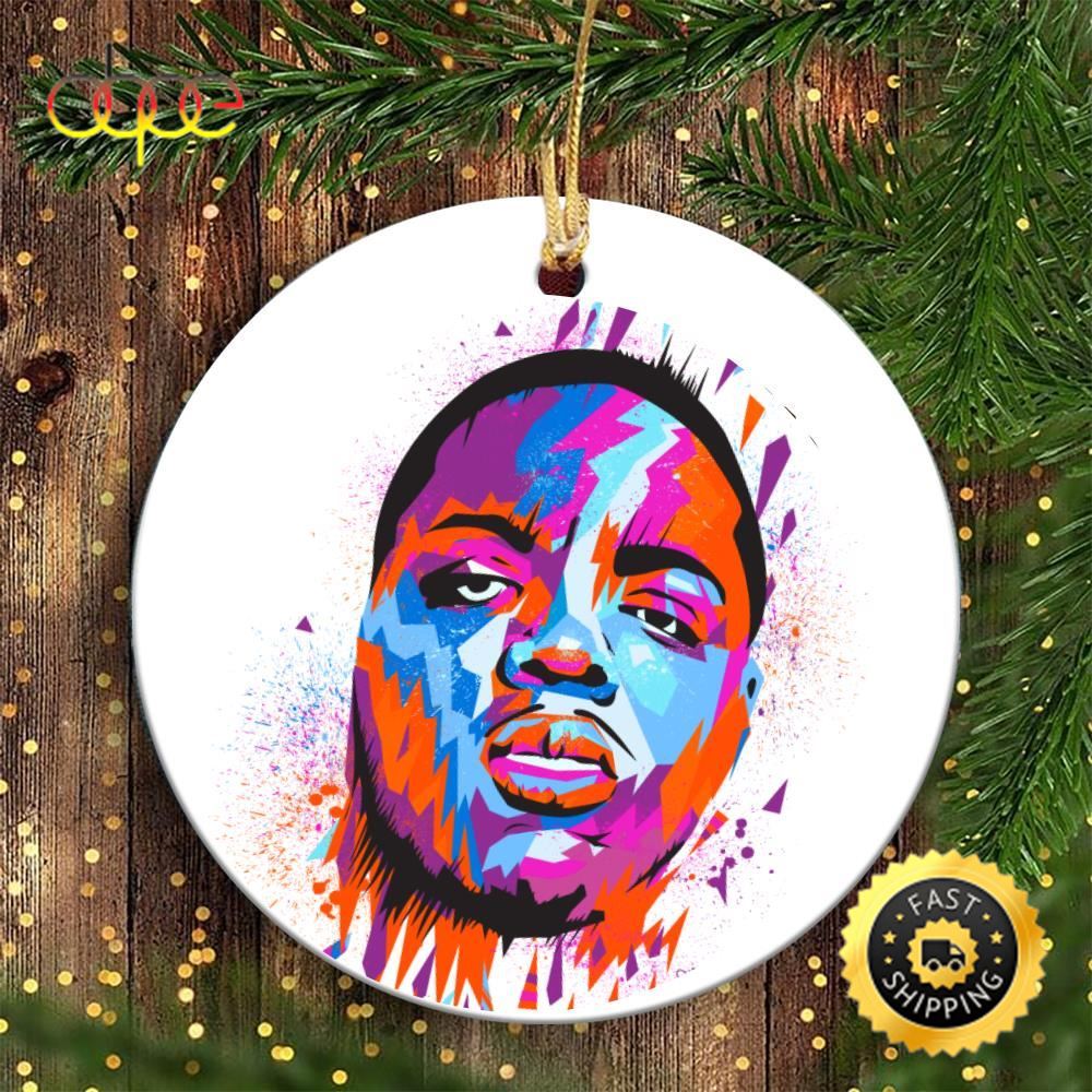 The Notorious B.I.G. Rapper 90s Hip Hop Christmas Ornament