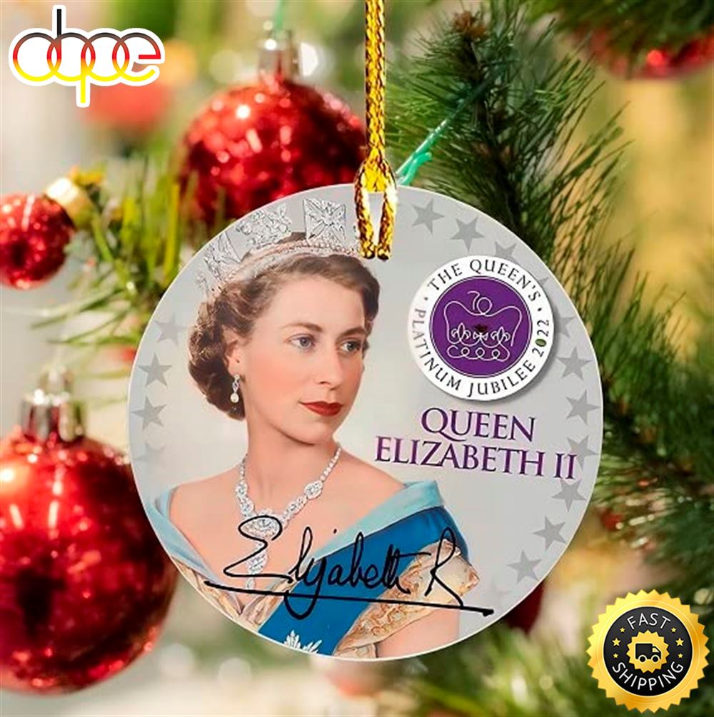 The Queens Platinum Jubilee Christmas Queen Elizabeth Ornament