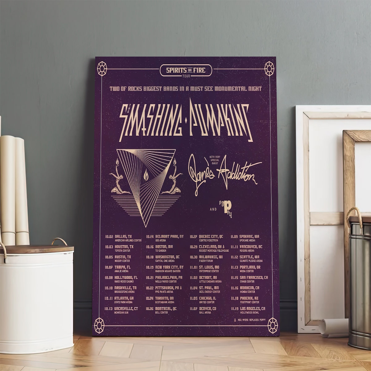 The Smashing Pumpkins Tour 2022 Dates Poster Canvas