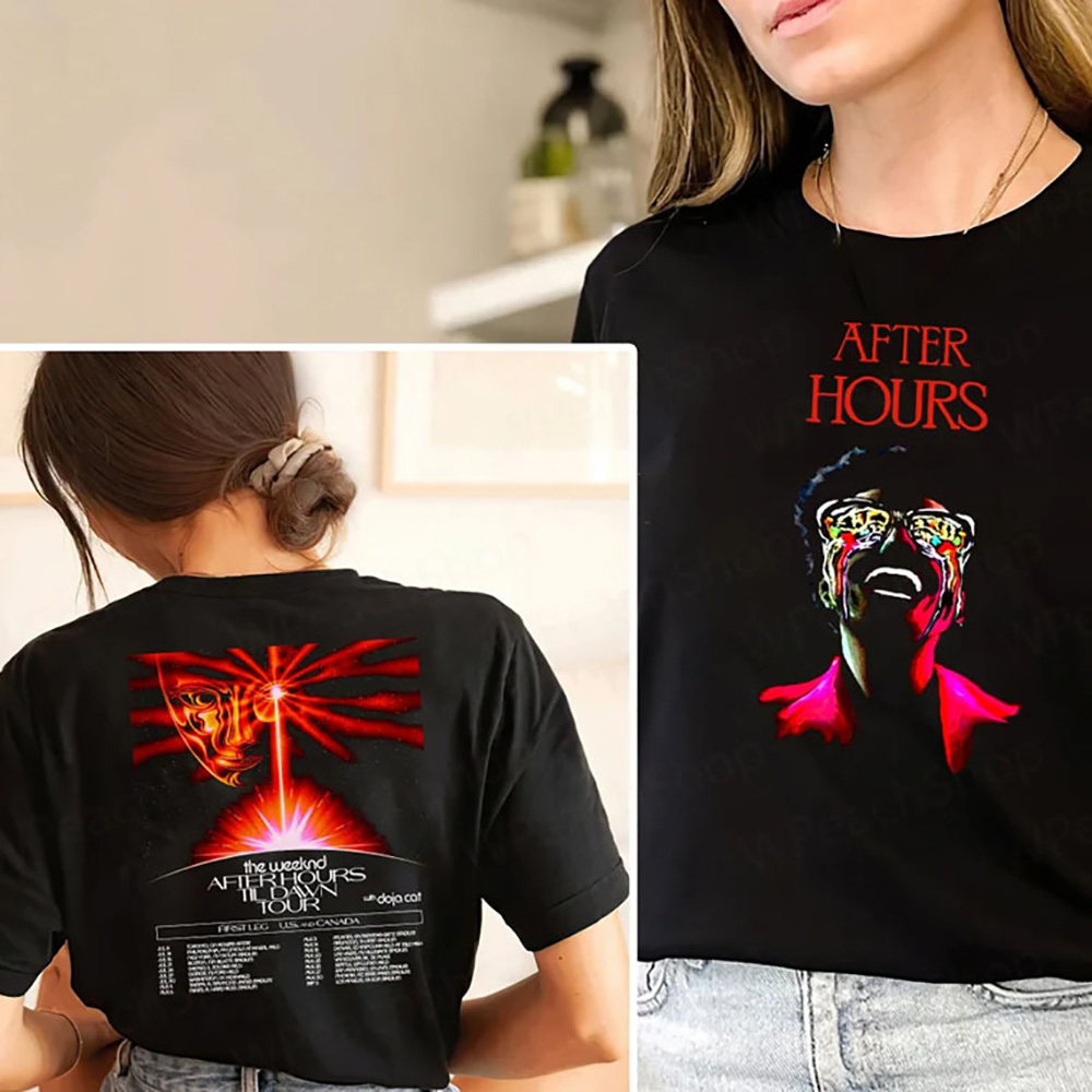 The Weeknd After Hours 2022 Tour For Fan Concert Black Unisex T Shirt