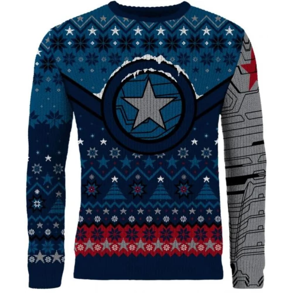 The Winter Soldier Star Of Bucky Christmas Sweater