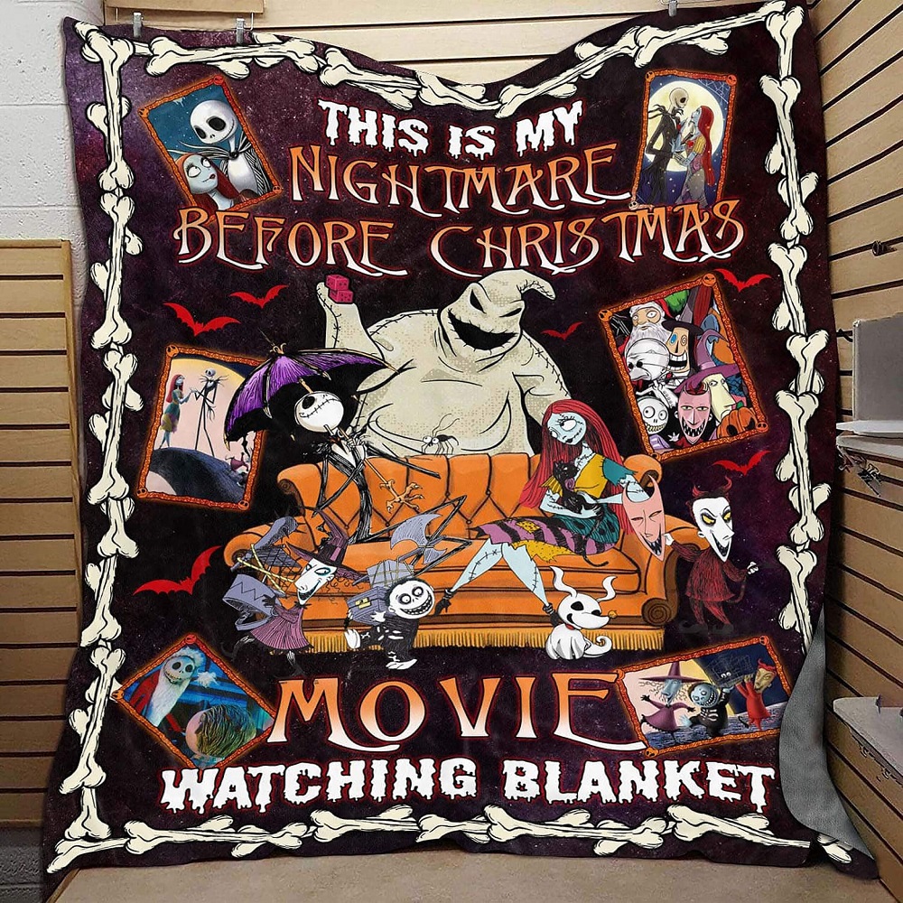 This Is My Nightmare Before Christmas Movie Watching Fleece Blanket