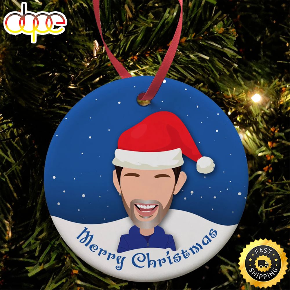 Thomas Tuchel Chelsea Santa Hat Football Christmas Ornaments