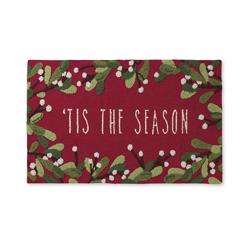 Tis The Season Hooked Red For Christmas Doormat