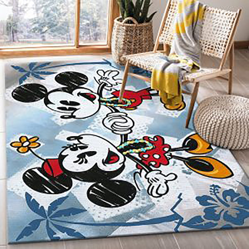 Tocthisisbliss Disney Mickey Gift Christmas Area Rug Carpet