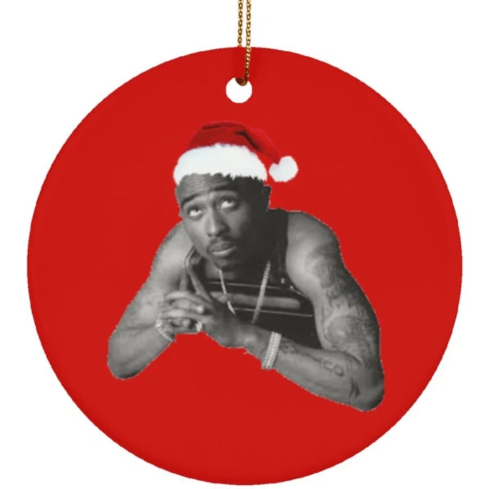 Tupac Shakur Christmas Gift Hiphop Christmas Ornament