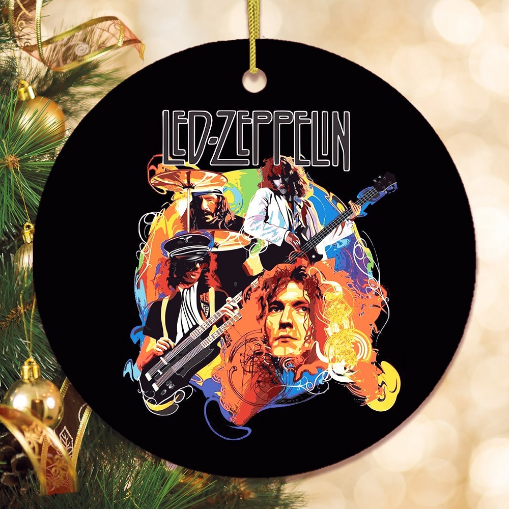 Vintage Led Zeppelin Hip Hop Dance Christmas Ornament