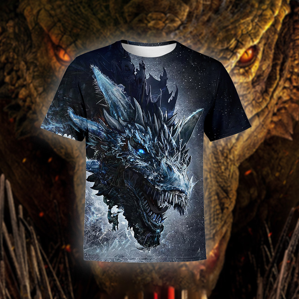 Viserion Ice Dragon Game Of Thrones House Of The Dragon T Shirt All Over Print Shirt