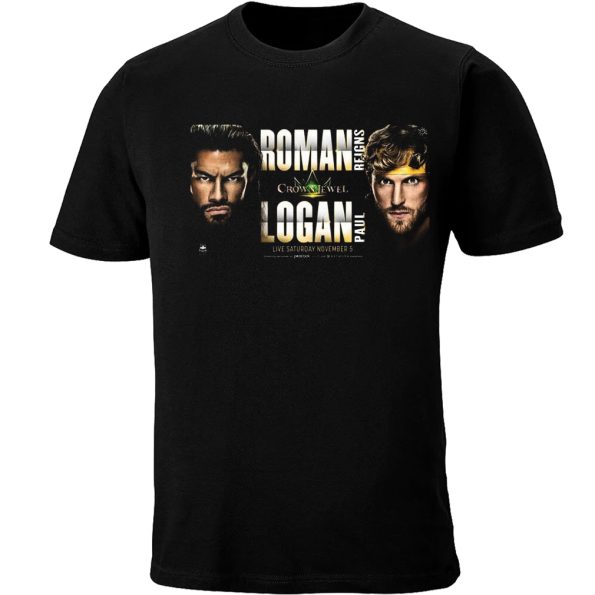 WWE Crown Jewel 2022 Roman Reigns VS Logan Paul Black Unisex T Shirt