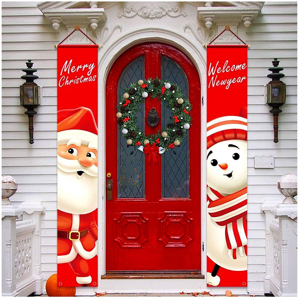Welcome Merry Christmas Holidays Christmas Door Banner